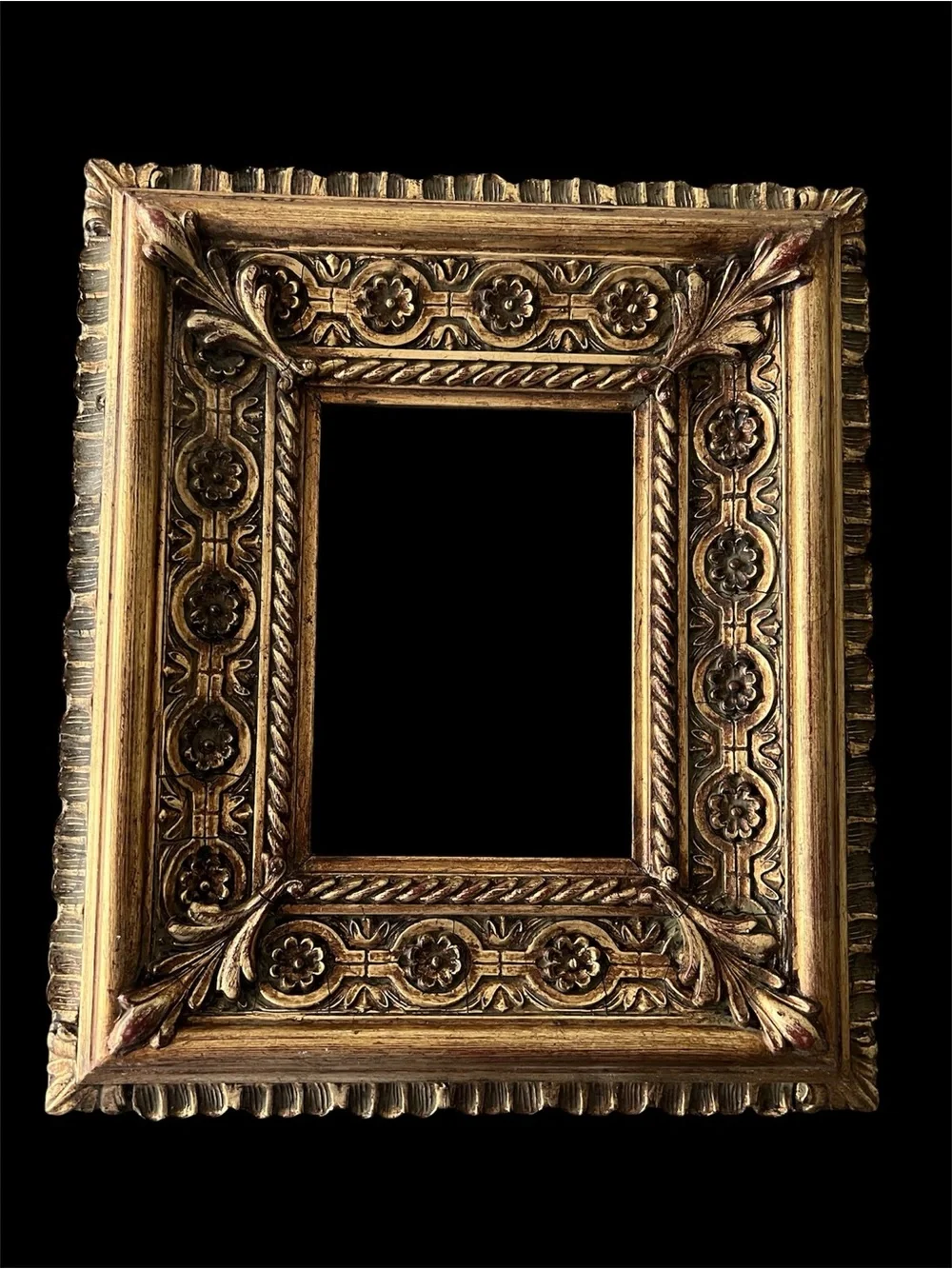 Vintage Ornate Wooden Decorative Picture Frame - No Glass 14”x12”